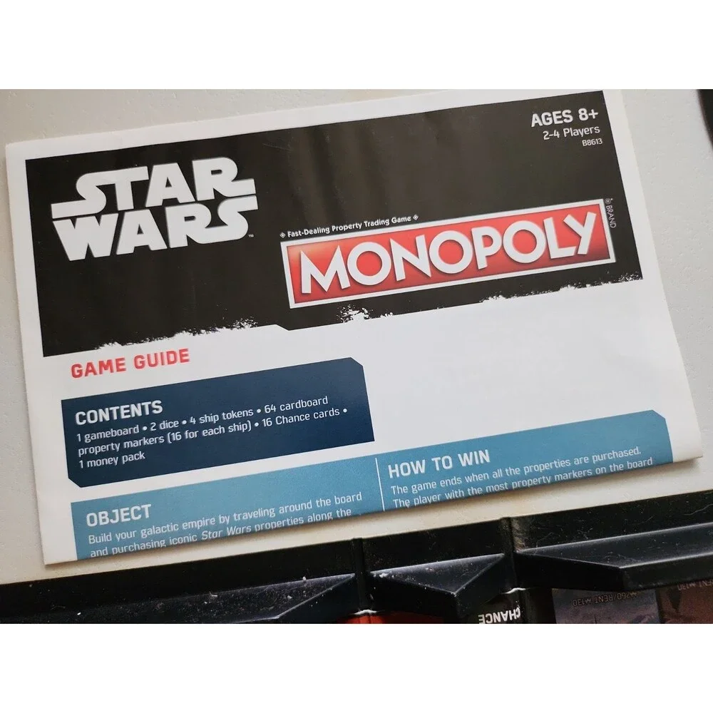 Star Wars Monopoly Disney Edition 2015 Complete